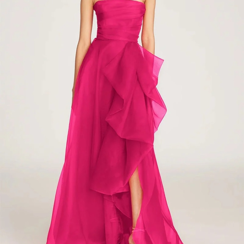 Hot Pink Zoa Strapless Maxi Dress Size 10